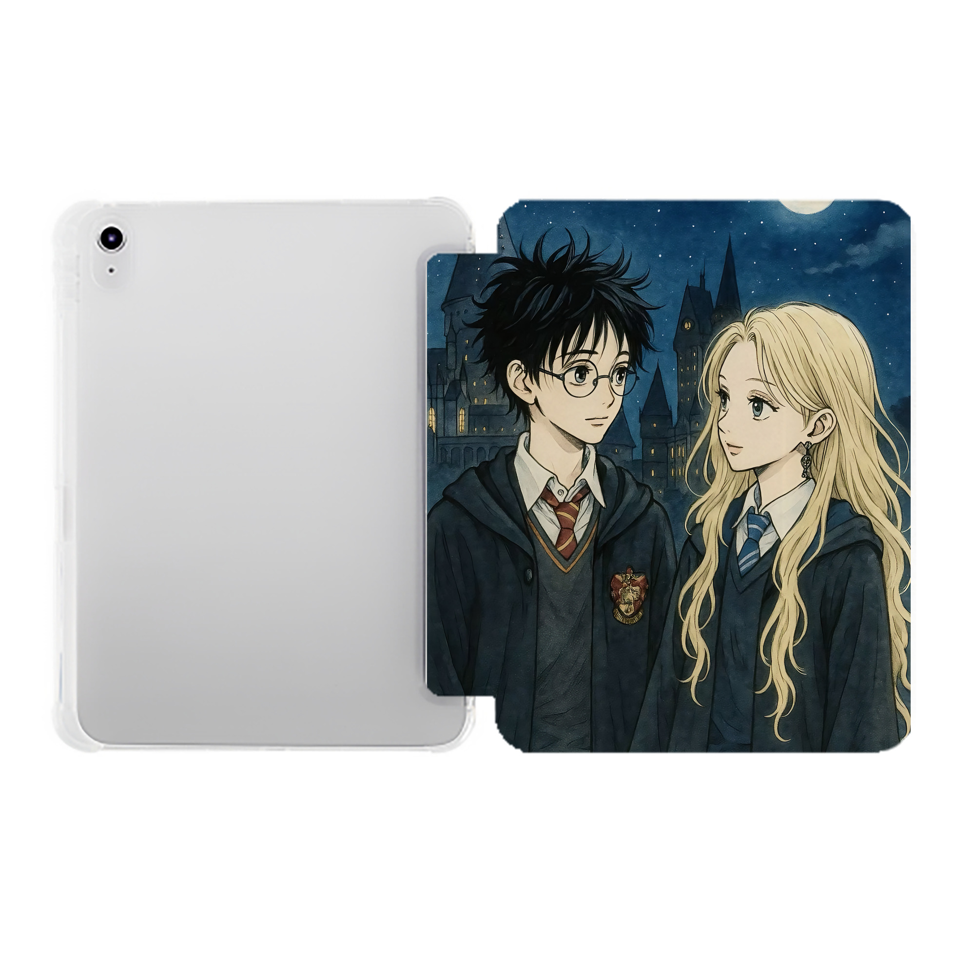 （画像用） Harry Potter ハリー・ポッターシリーズ IPad ケース ペン収納付き 三つ折りスタンド PUレザー×シリコン 対応機種9.5/10.5/10.9インチ